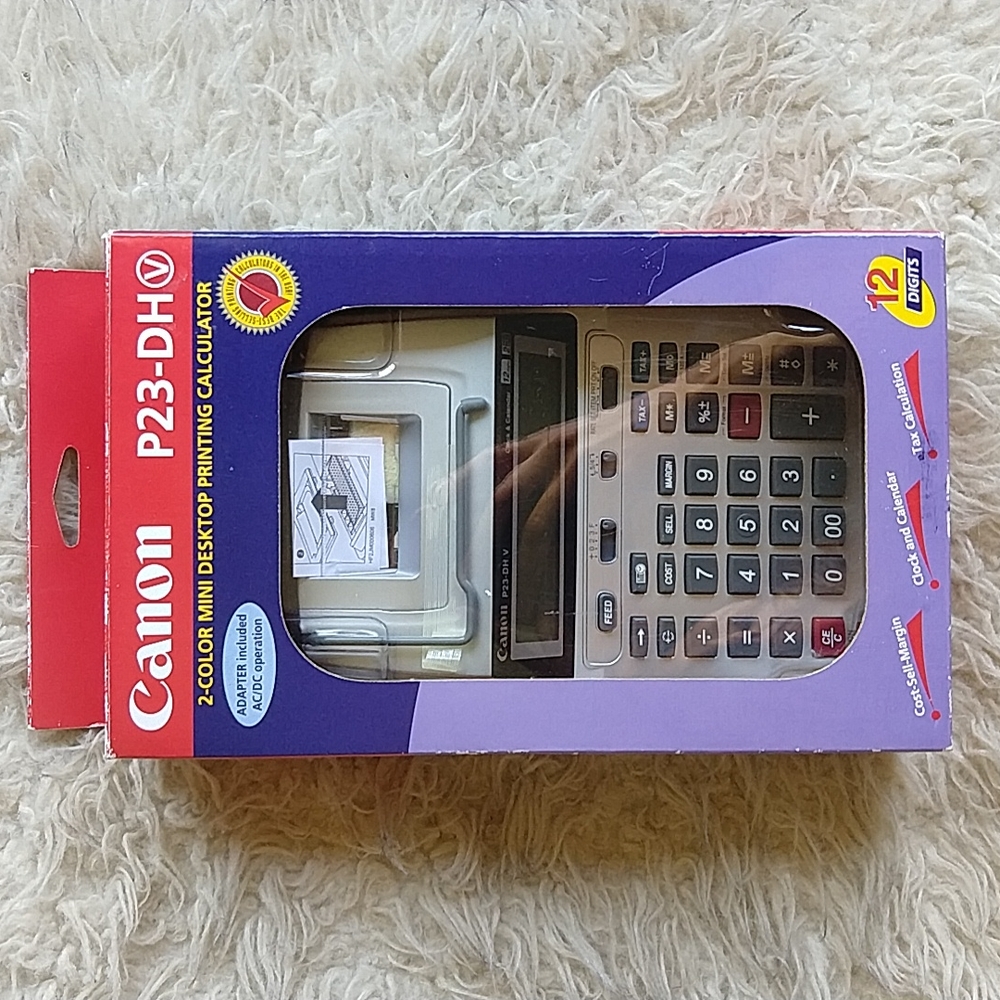 Canon 2 Color Mini Desktop Printing Calculator P23-DHV